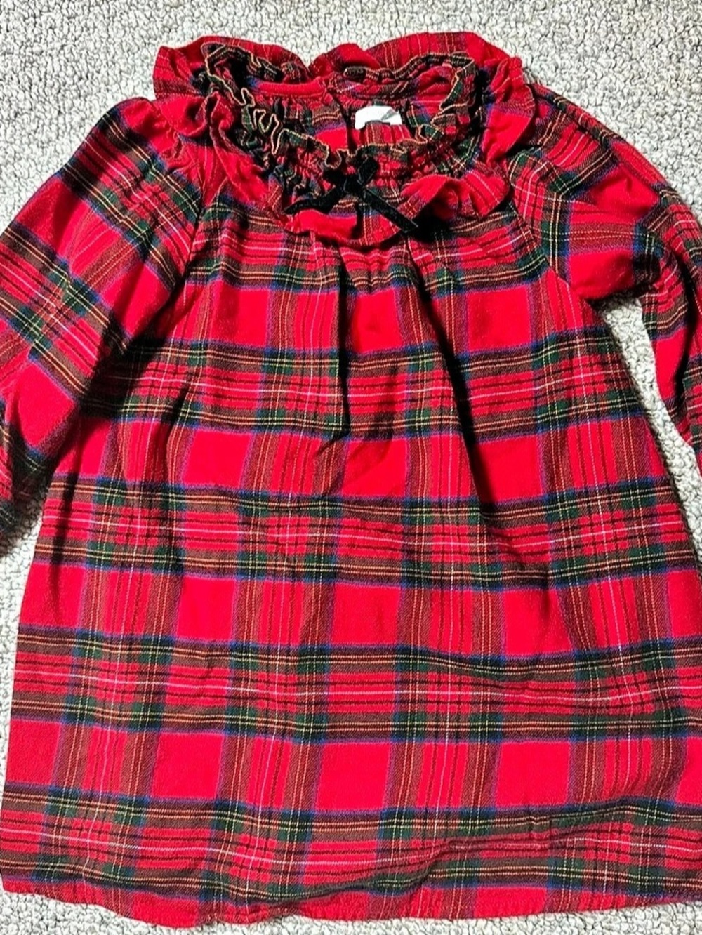Next Girls Plaid Dress Red Size 2-3T